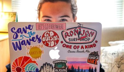 Decorate your laptop with creative stickers