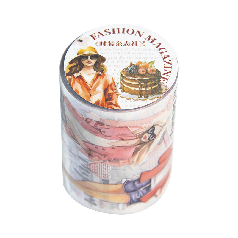 PET tape, fashion washi tape, vintage tape for journaling, scrapbook, DIY
