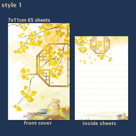 Japanese style floral memo pad for Journaling,Planner,bullet journal,Diary, studying