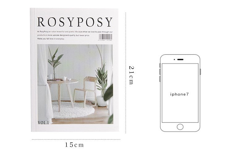 Stylish Sticker book/RosyPosy sticker magazine for journaling, craft, scrapbooking