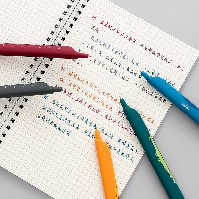 3-in-1 Gel Pens, Ruler, Bookmark