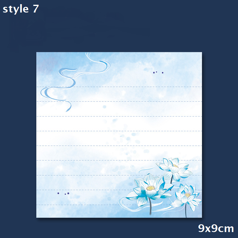 Japanese style floral memo pad for Journaling,Planner,bullet journal,Diary, studying