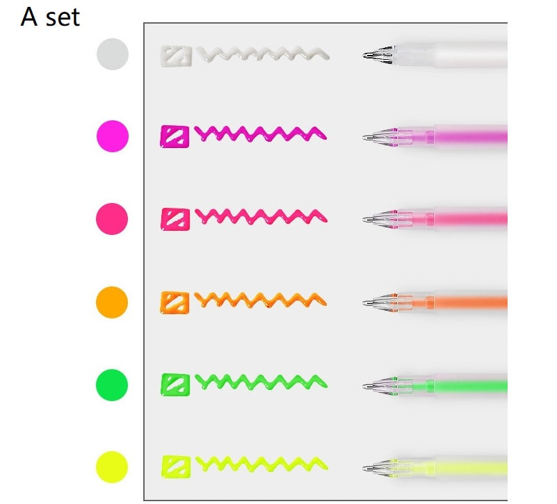 3D Jelly Pens ( set of 6 )