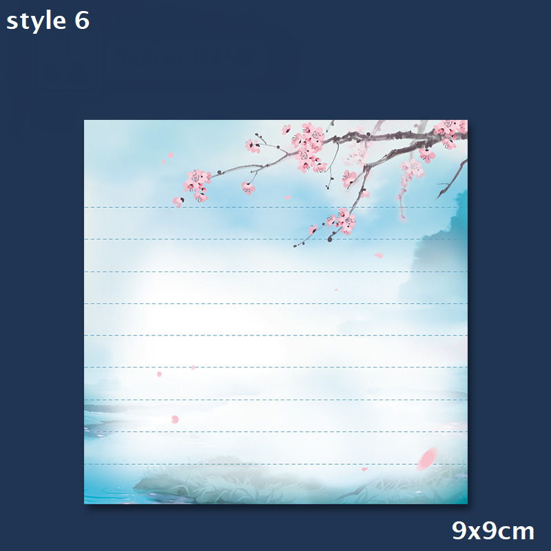 Japanese style floral memo pad for Journaling,Planner,bullet journal,Diary, studying