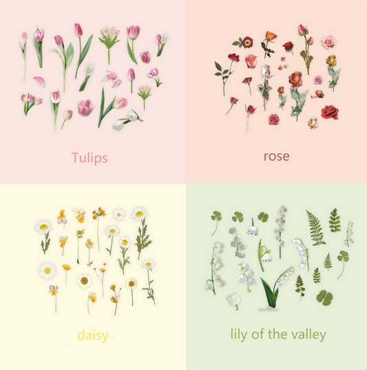 Vinyl Flower stickers (40 pcs)