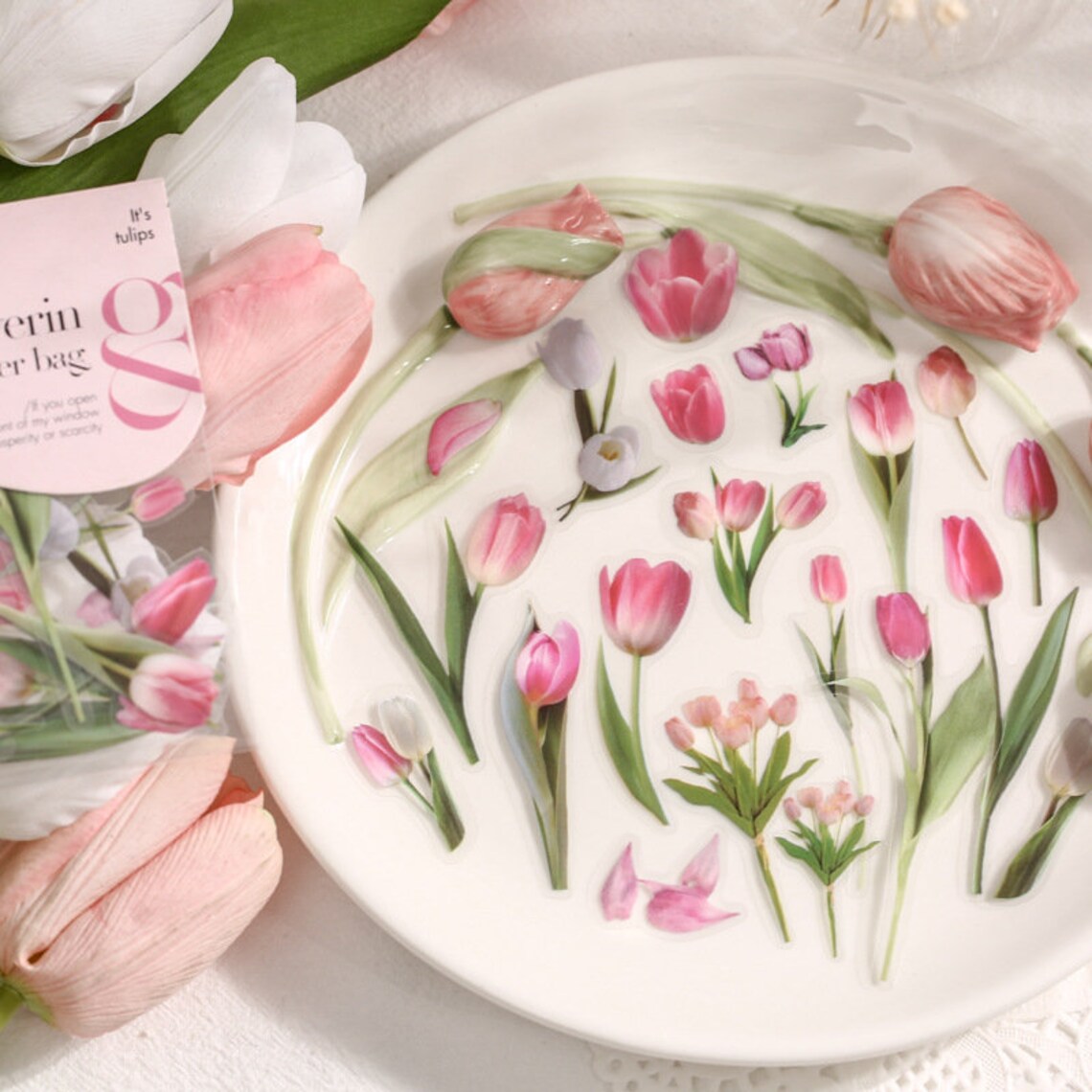 Vinyl Flower stickers (40 pcs)