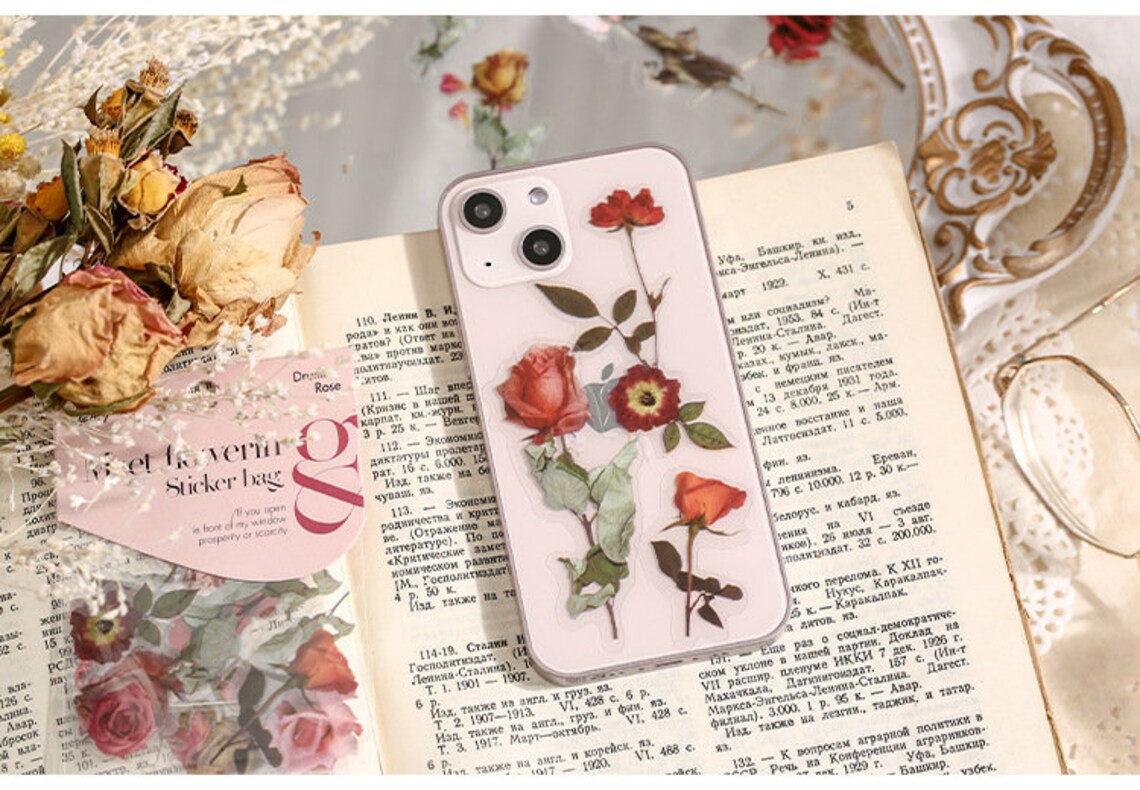 Vinyl Flower stickers (40 pcs)