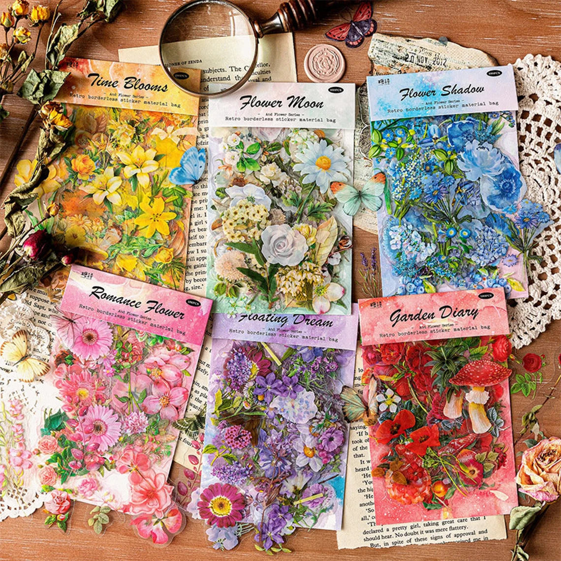 Vinyl Flower Stickers (50 pack)