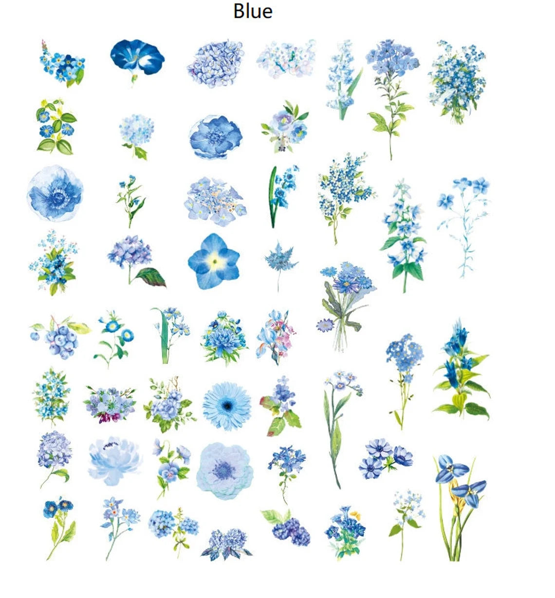 Vinyl Flower Stickers (50 pack)