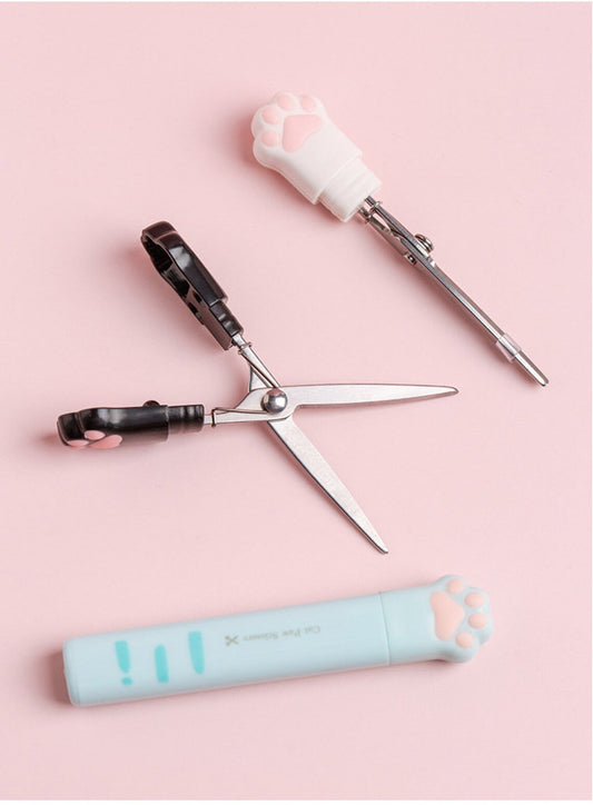 Kawaii portable cat paw safety scissors - School, Office, Arts