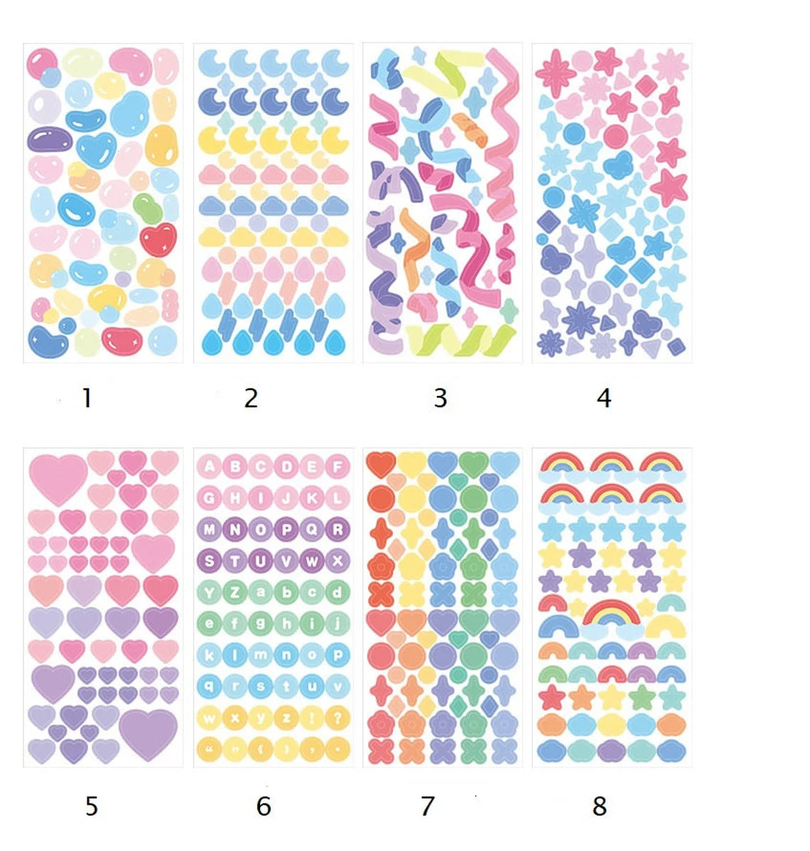 Polco Confetti Sticker Sheets