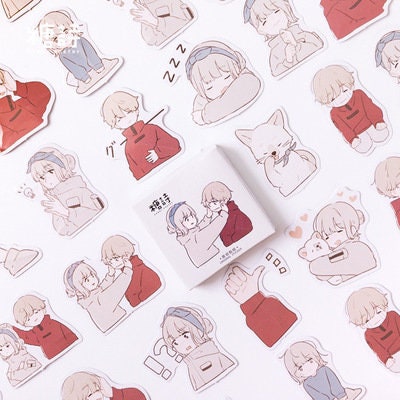 Cute Boy and Girl stickers
