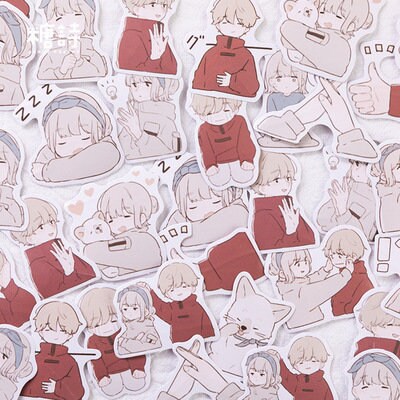 Cute Boy and Girl stickers