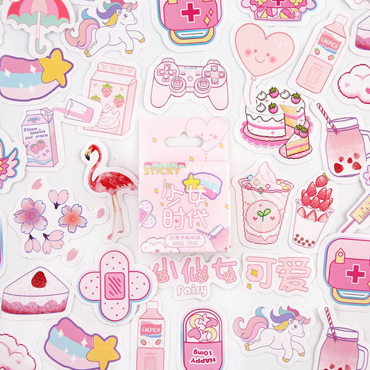 Kawaii pink sticker pack