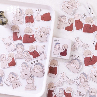 Cute Boy and Girl stickers