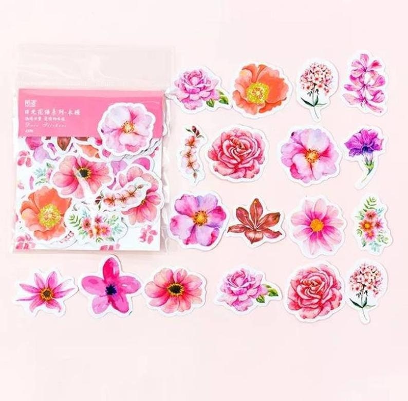Colourful Flower stickers pack