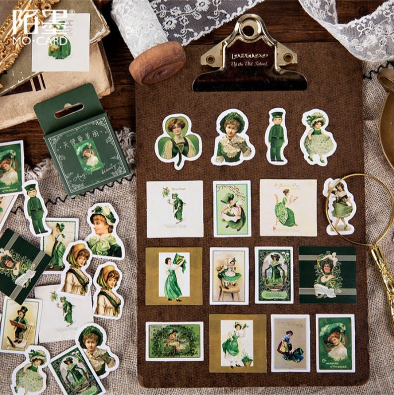 Vintage Stickers - Green