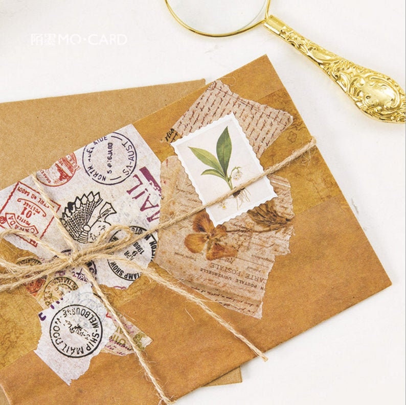 Vintage Flower stamp sticker pack