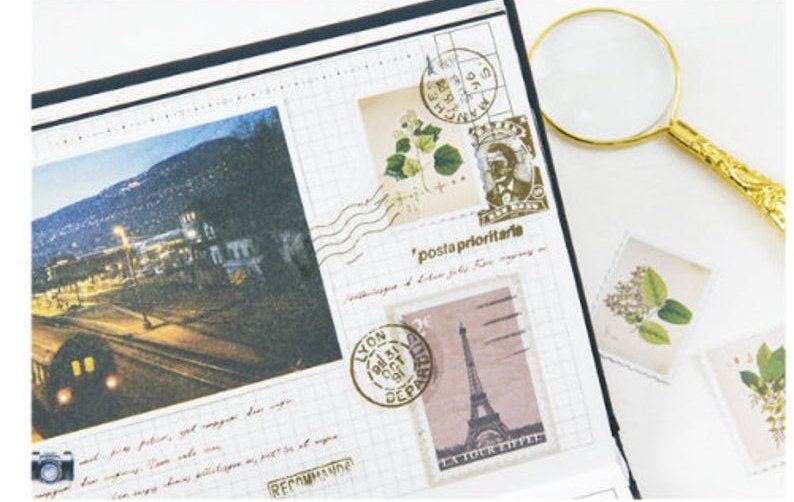 Vintage Flower stamp sticker pack