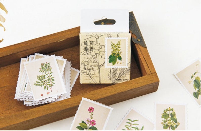 Vintage Flower stamp sticker pack