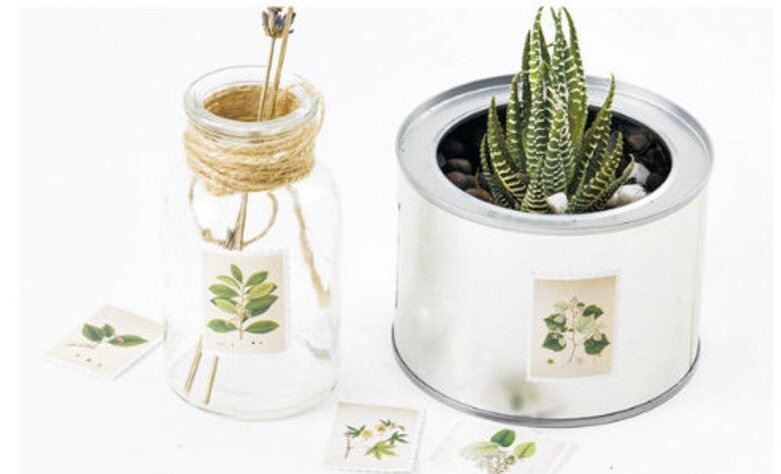 Vintage Flower stamp sticker pack