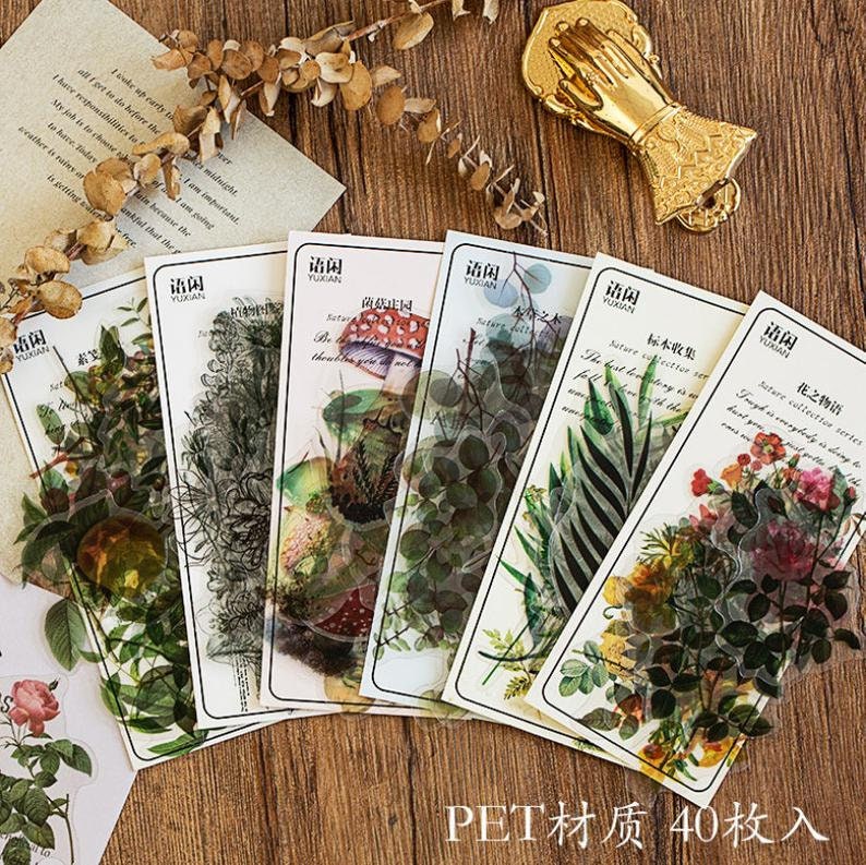 Vintage Vinyl Flower stickers