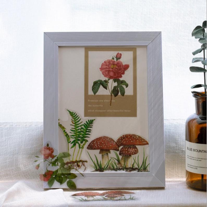 Vintage Vinyl Flower stickers