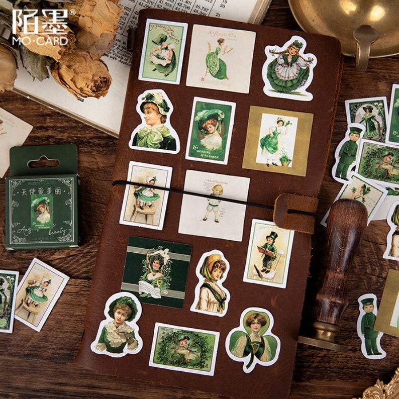 Vintage Stickers - Green