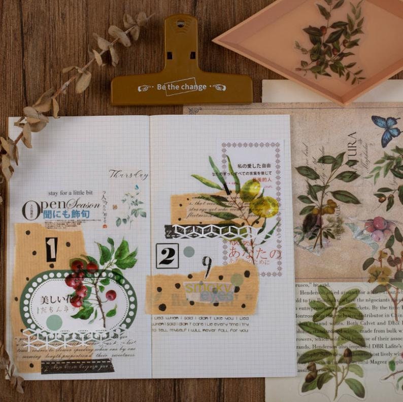 Vintage Vinyl Flower stickers