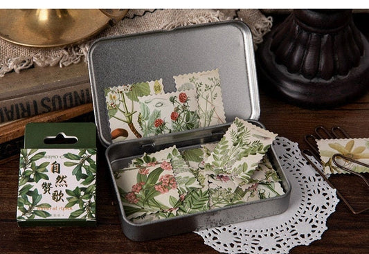 Vintage Flower Stamp Sticker Pack