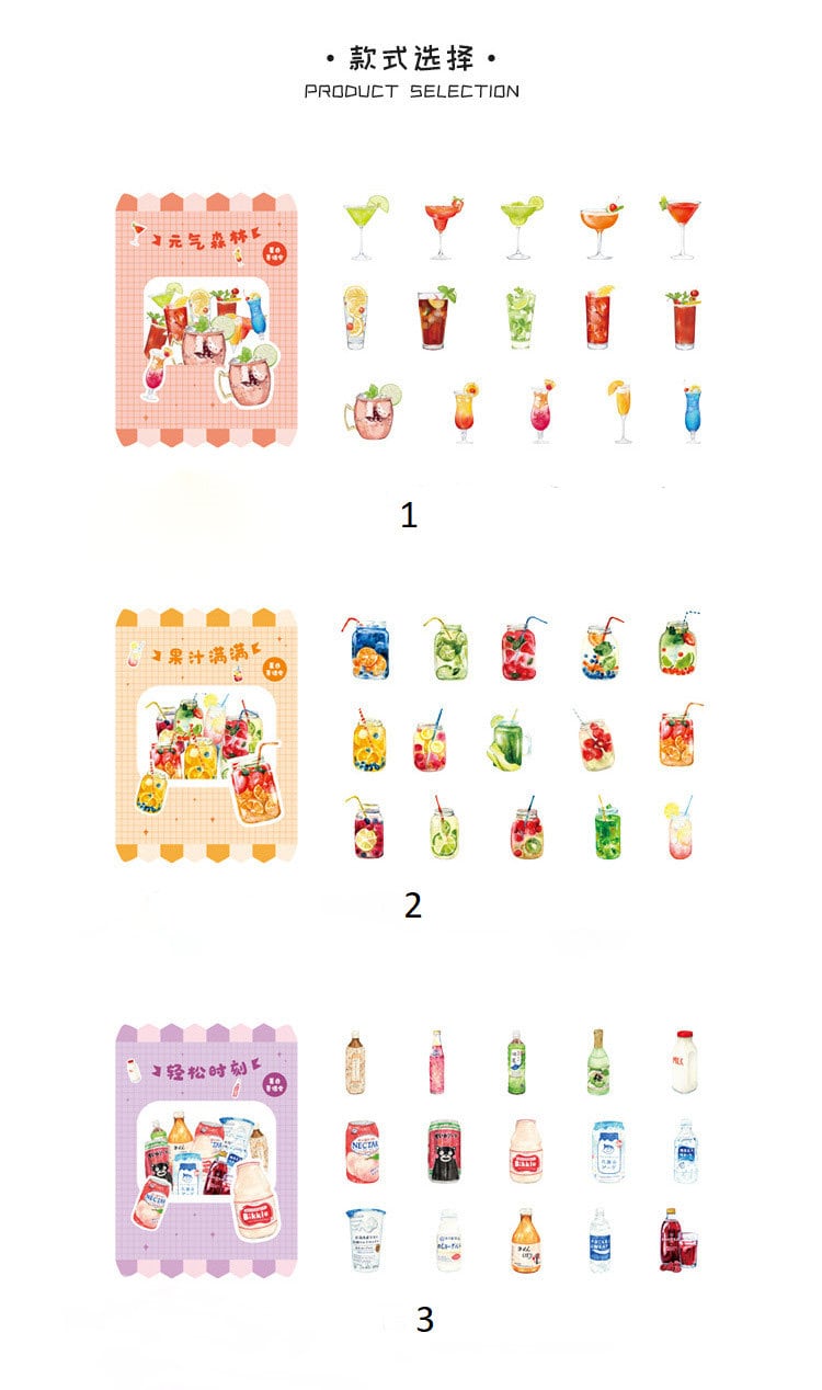 Vinyl Food, Lolly and drinks stickers