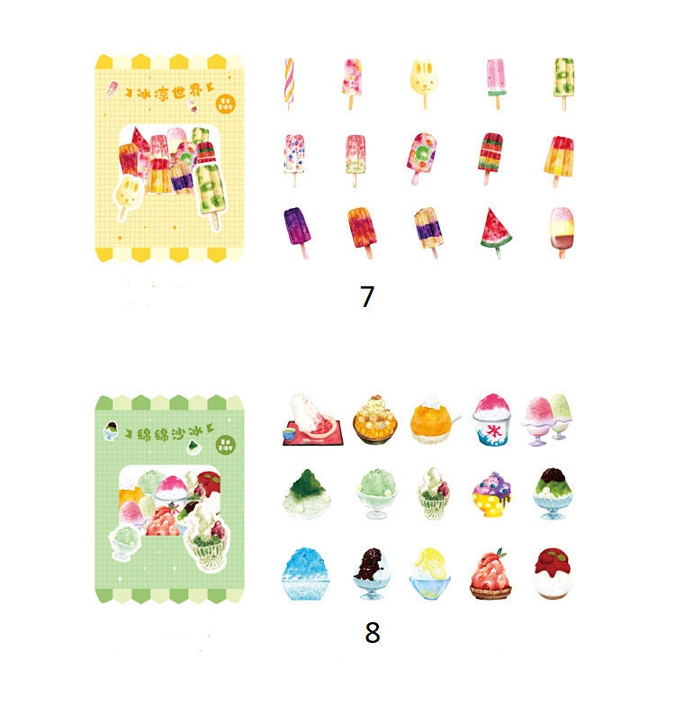 Vinyl Food, Lolly and drinks stickers