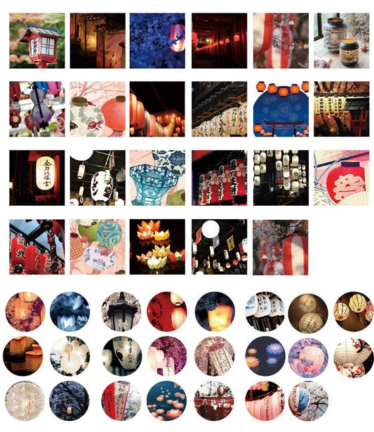 Japanese lantern stickers