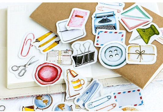 Stationary themed sticker pack
