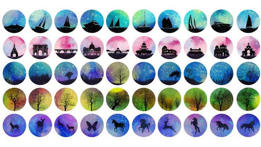 Galaxy stickers pack - 50 pcs