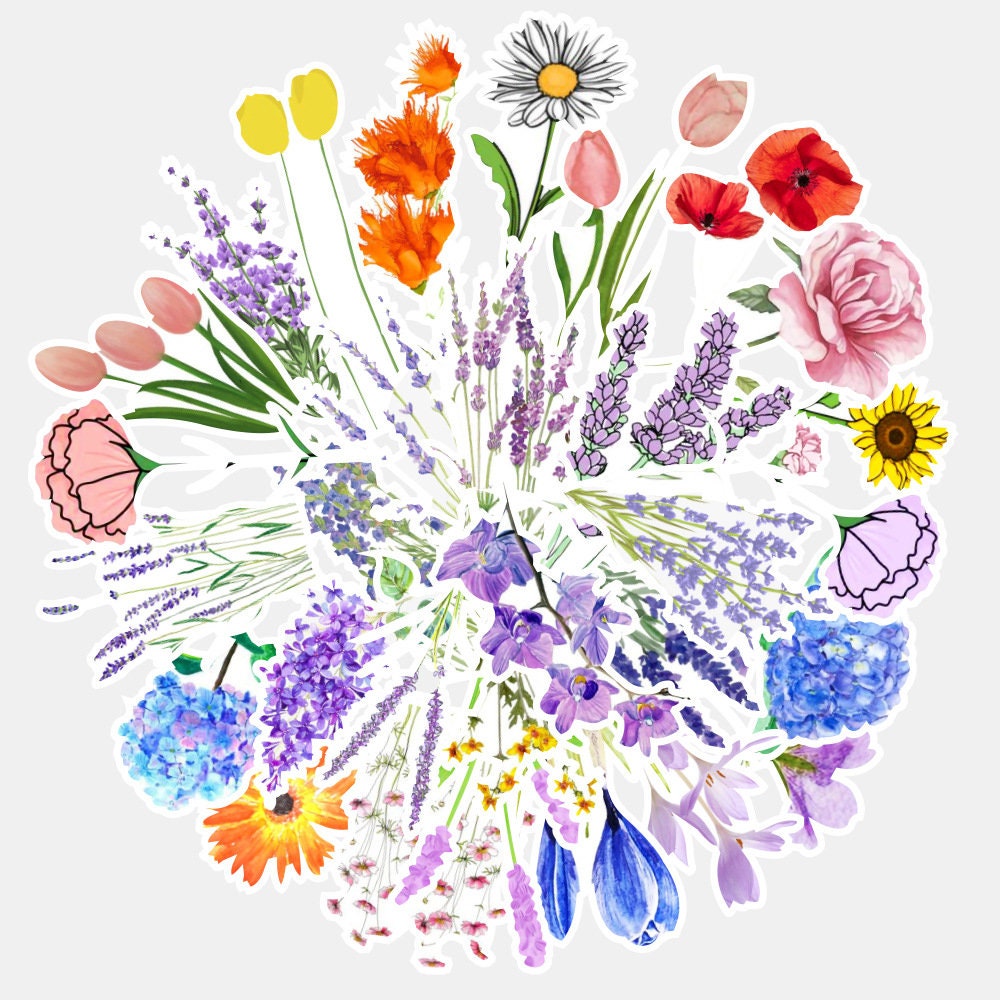 Flower stickers pack
