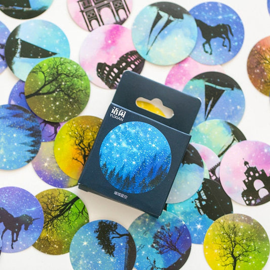 Galaxy stickers pack - 50 pcs