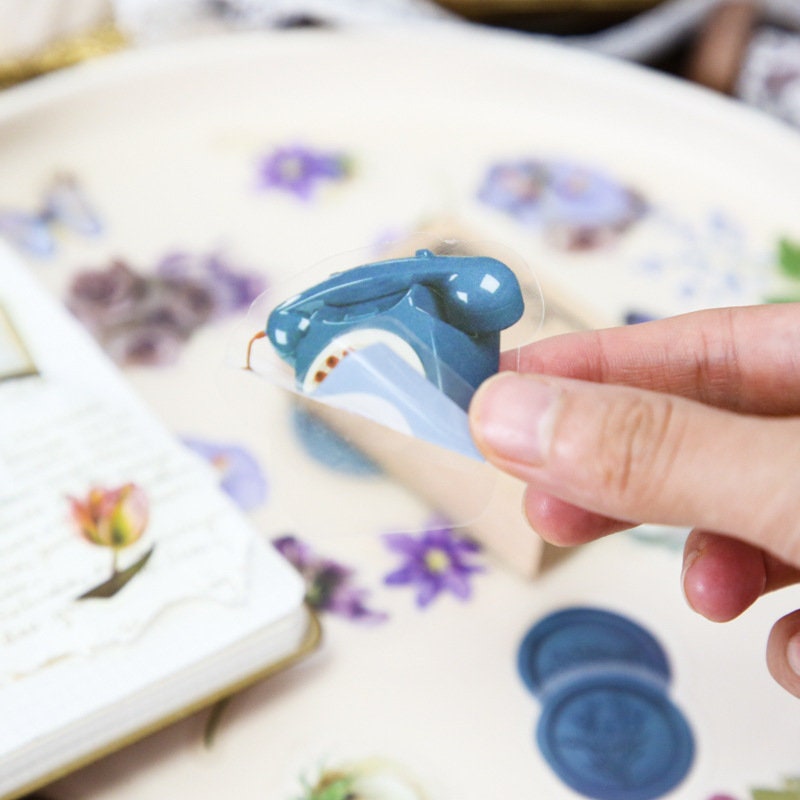 Vintage vinyl Flower stickers