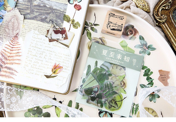 Vintage vinyl Flower stickers