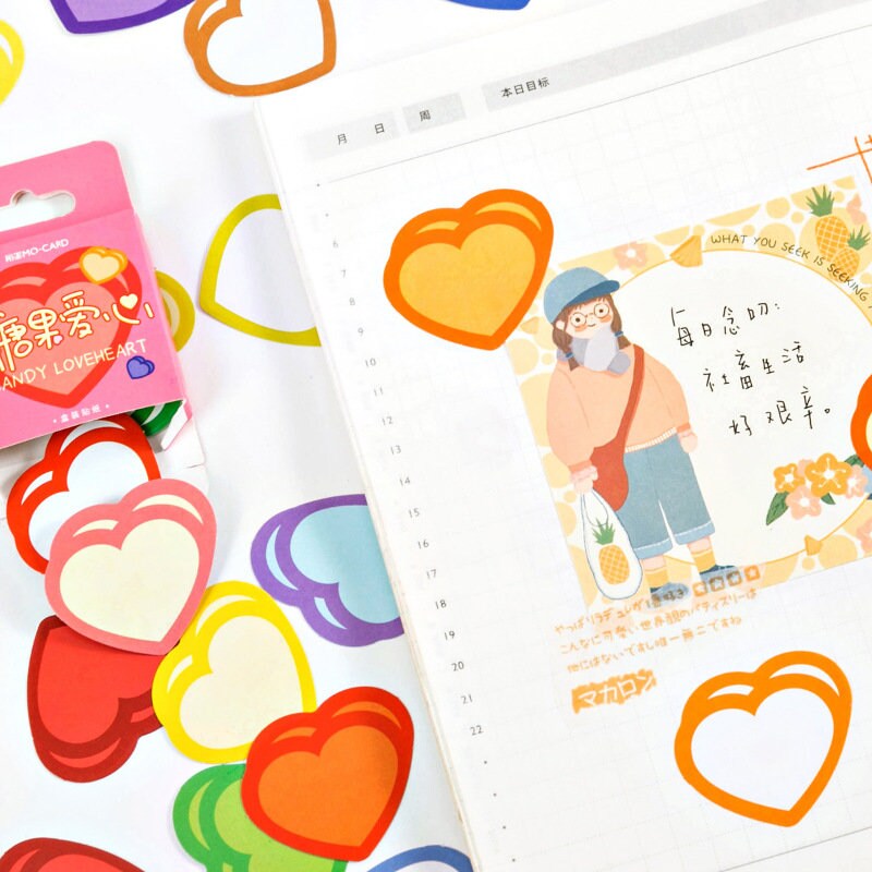 Kawii heart sticker pack