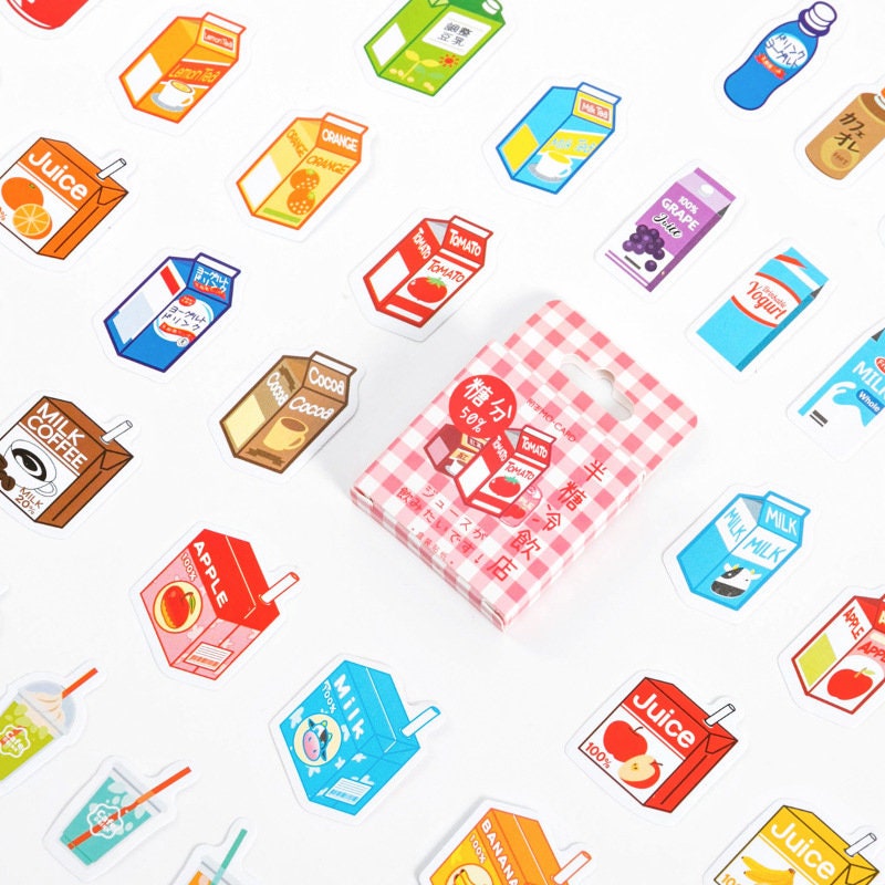 Kawaii Drink Sticker pack