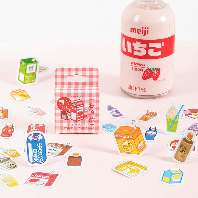 Kawaii Drink Sticker pack