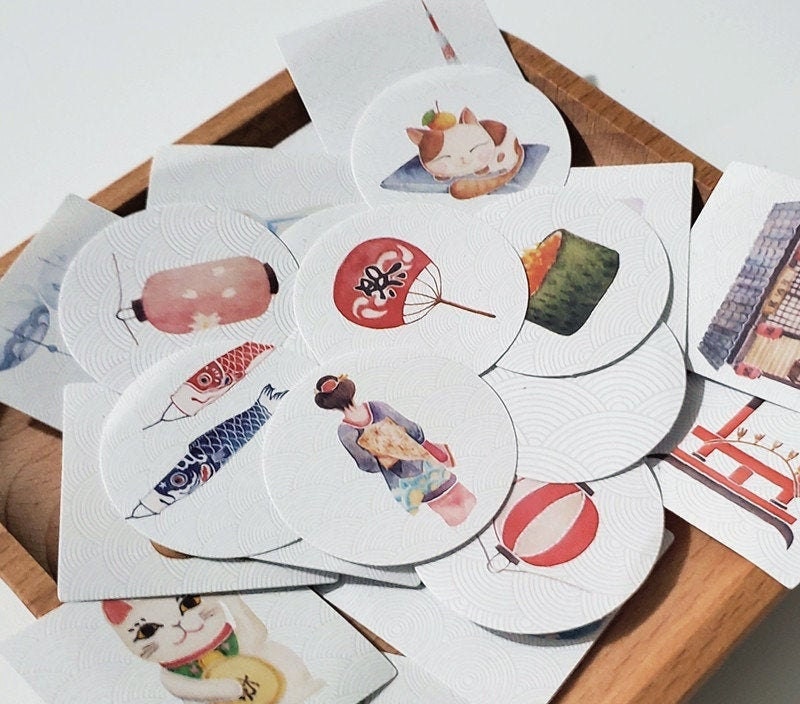 Japanese Watercolour Stickers