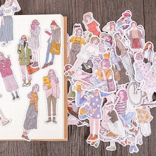 Girl Fashion Stickers - 100 pcs