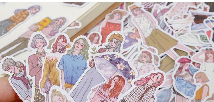Girl Fashion Stickers - 100 pcs