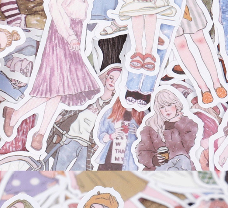 Girl Fashion Stickers - 100 pcs