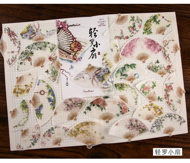 Japanese Style Flower Stickers