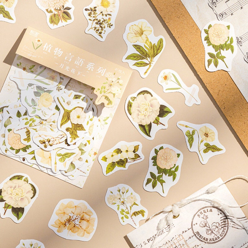 Colourful flower stickers pack