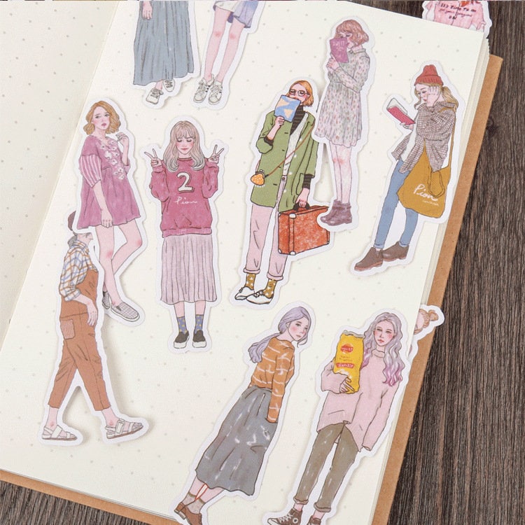Girl Fashion Stickers - 100 pcs
