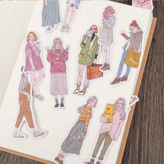 Girl Fashion Stickers - 100 pcs